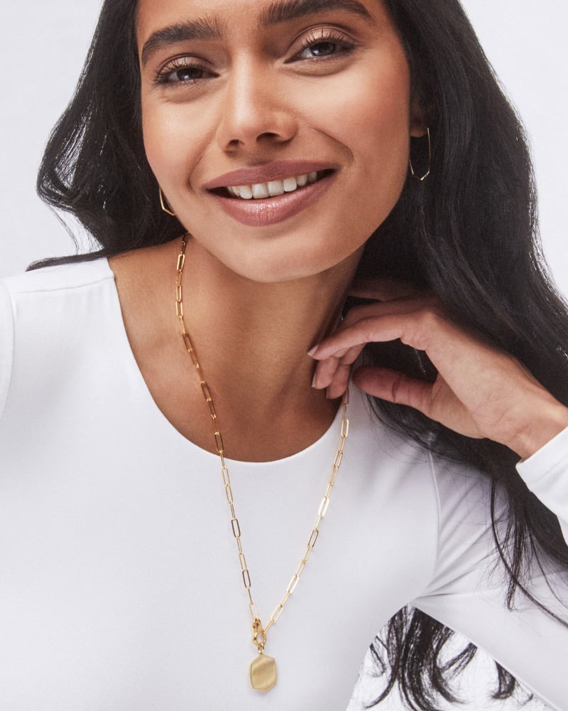 Large Paperclip Chain Necklace in 18k Gold Vermeil image number 1